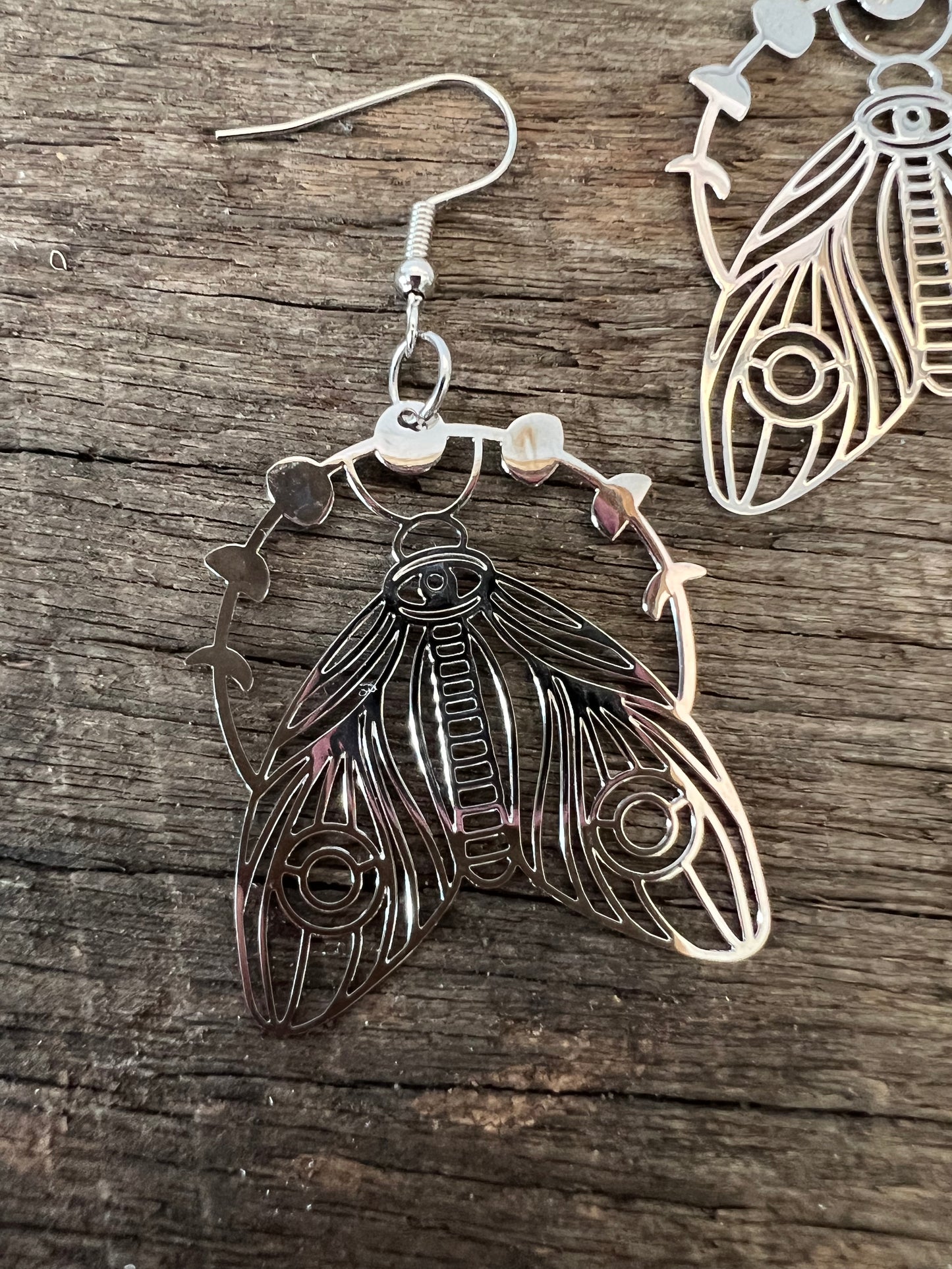 Shinny Silver Aurora Filigree Earrings