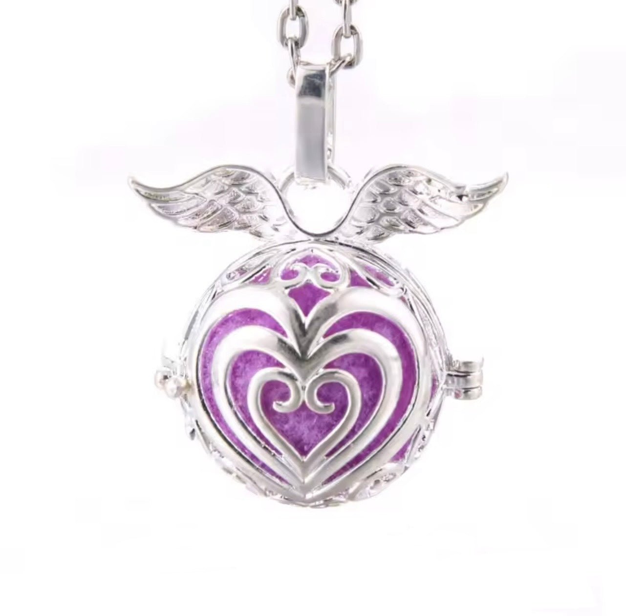 Heart Wings Oil Diffuser Pendant