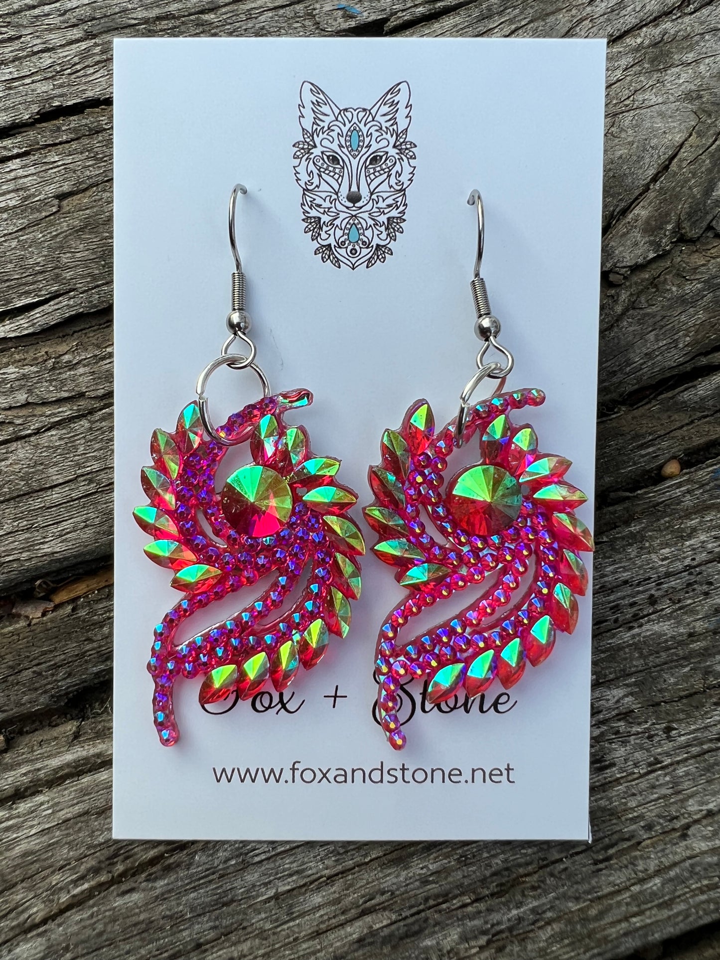 Beautiful Esmae Acrylic Pink Earrings