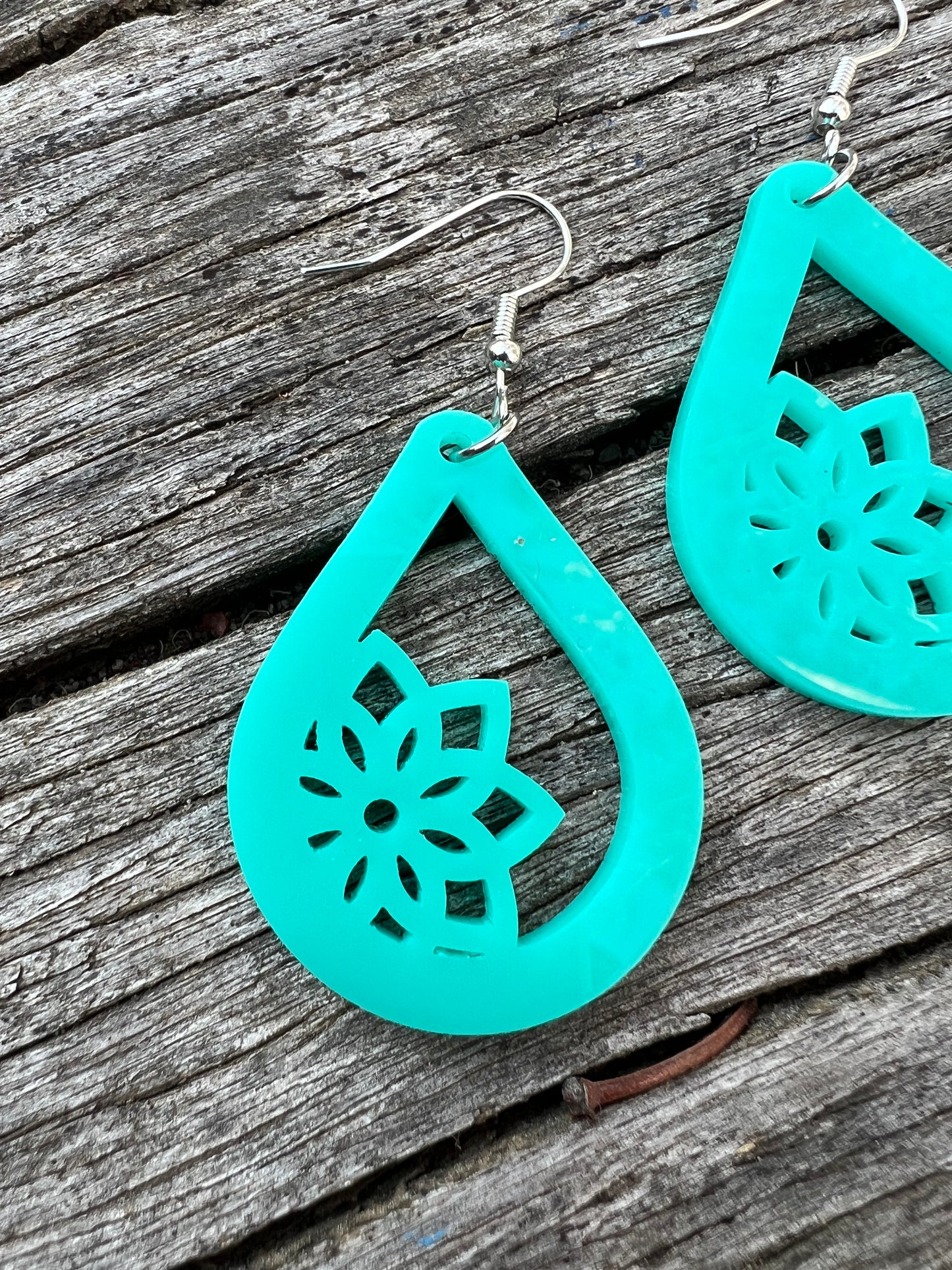 Mint Mandala Meadow Earrings