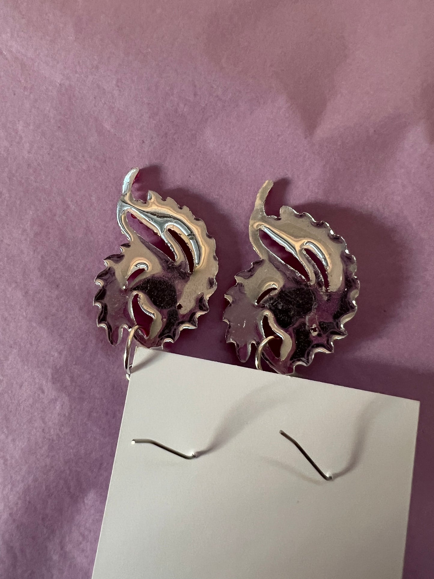 Beautiful Esmae Acrylic Purple Earrings
