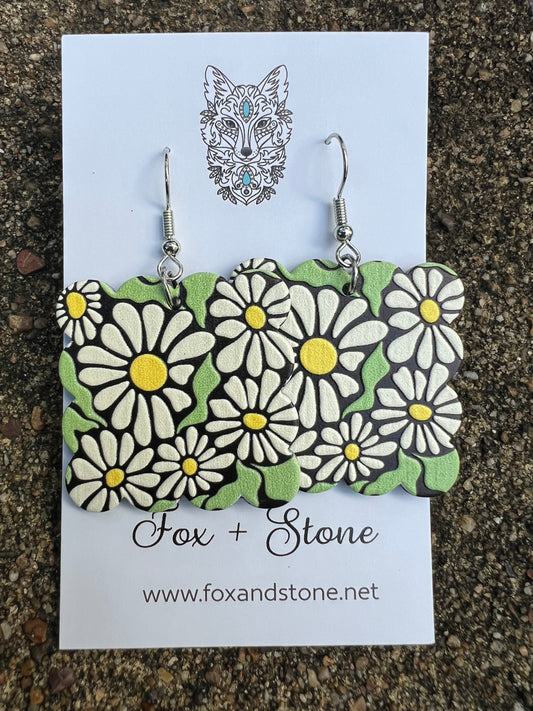 Pretty Daisy Sage Earrings