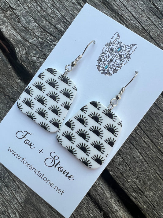 Rising Sun Monochrome Earrings