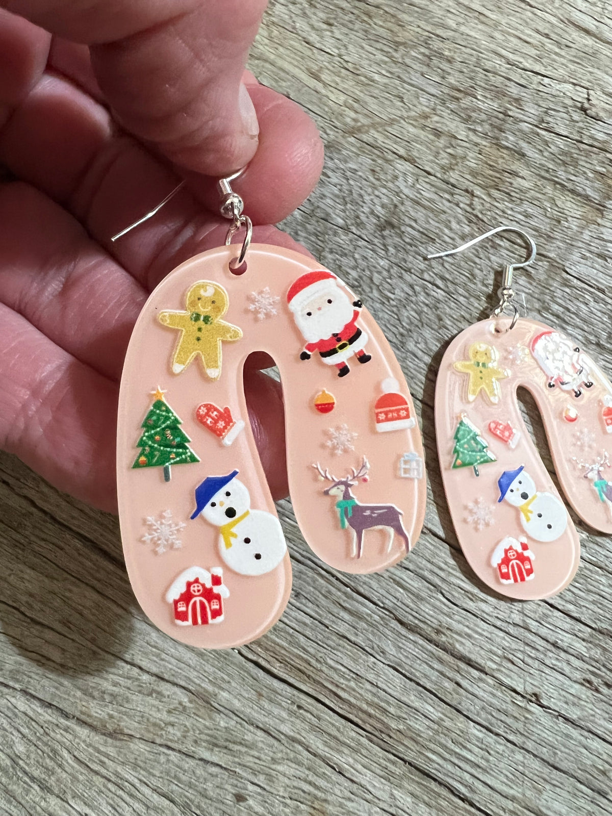 Santa Christmas Arch Earrings