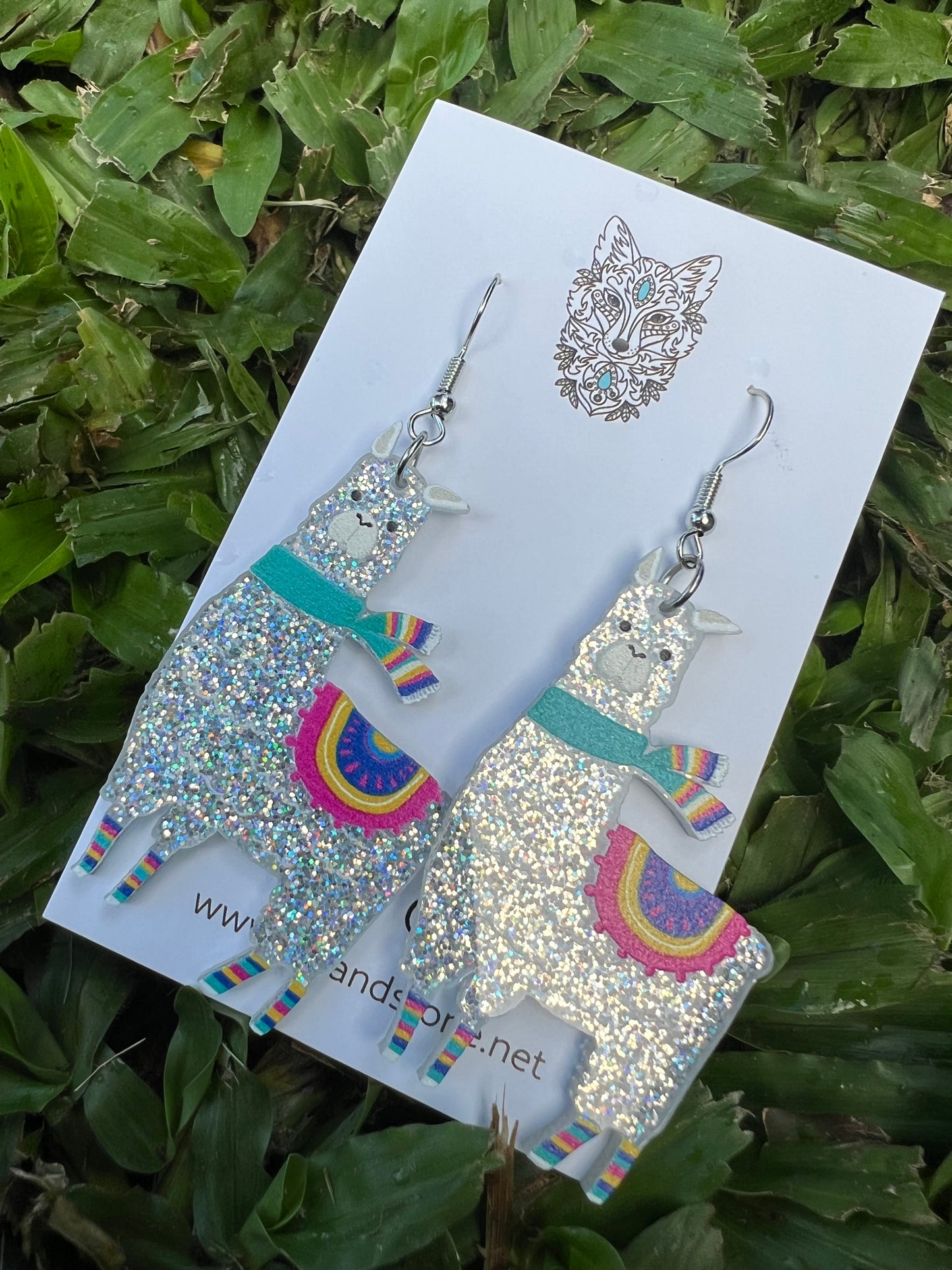 Pretty Silver Llama Earrings