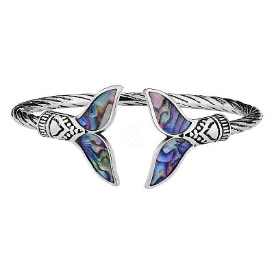 Stunning Mermaid Whale Tail Silver Bracelet
