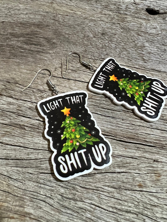 Christmas Light Shit Up Earrings