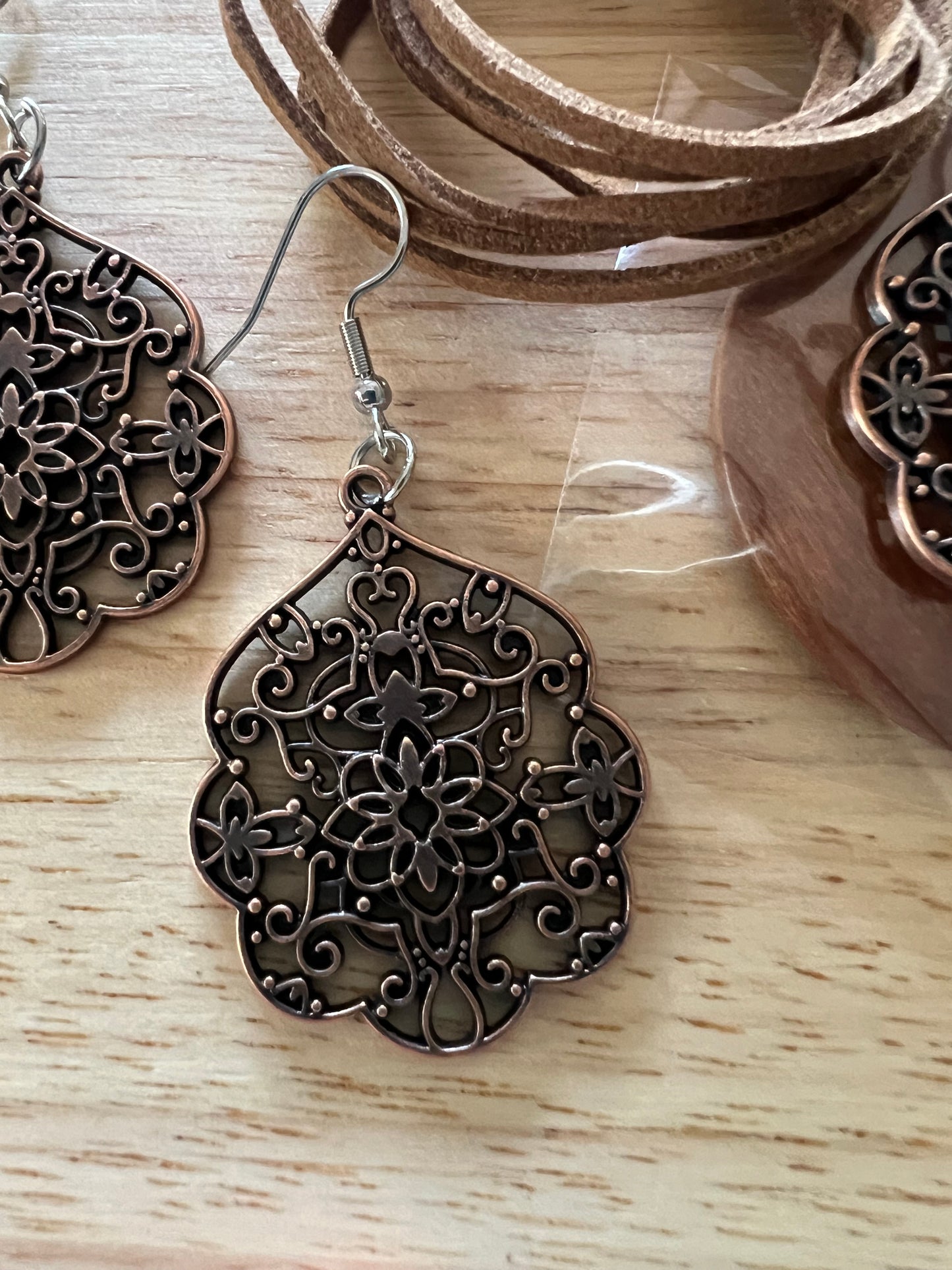 Bronze Pendant Earring Set