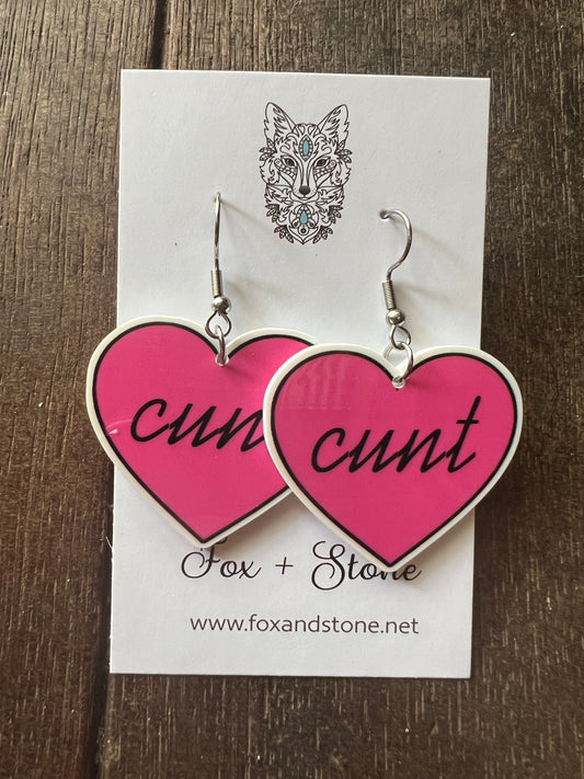 Its Naughty Word Earrings 😊