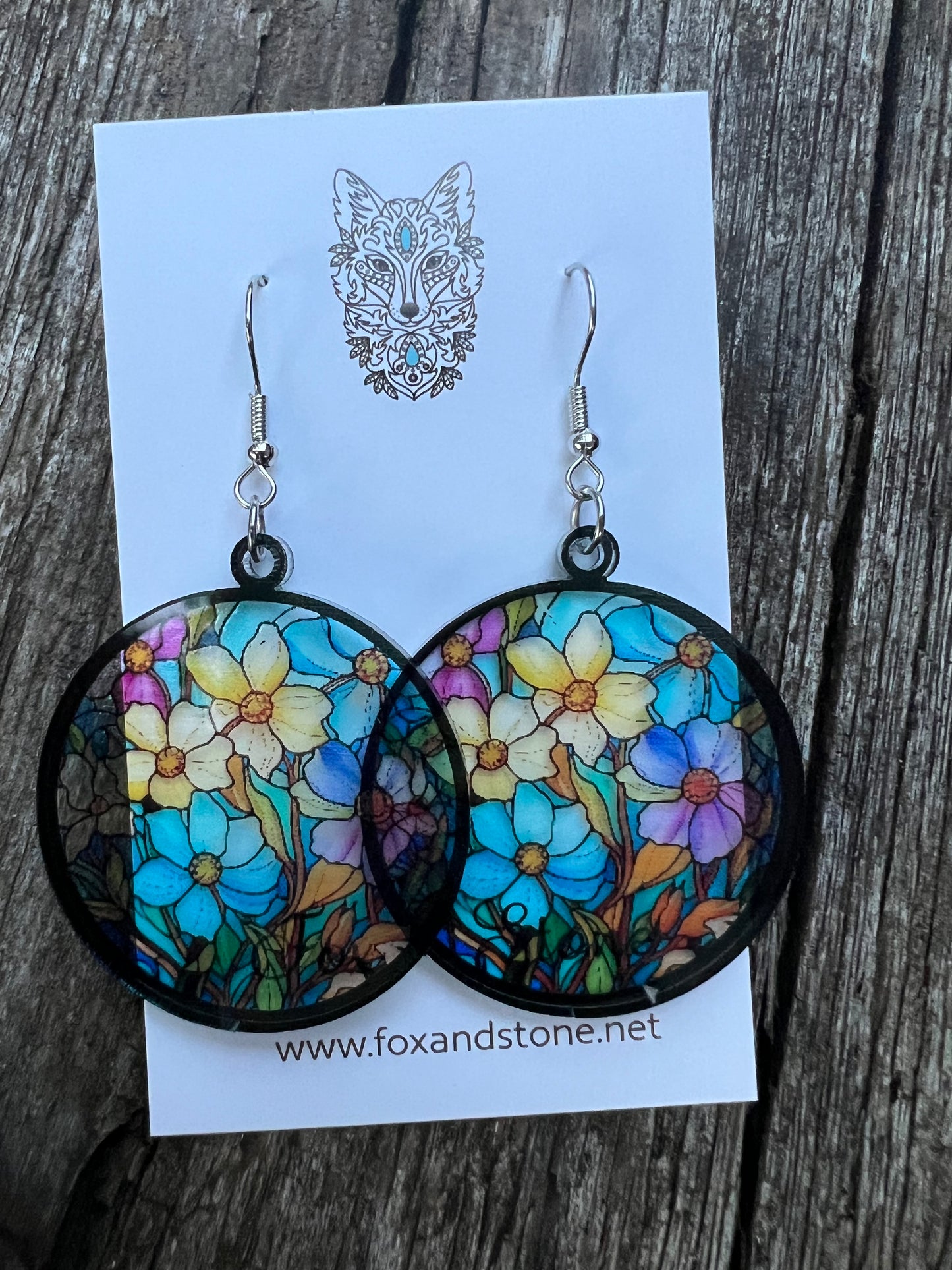 Harrietta Faux Stained Glass Earrings