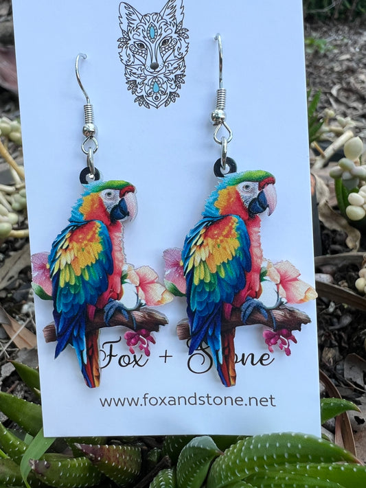 Stunning Parrot Earrings
