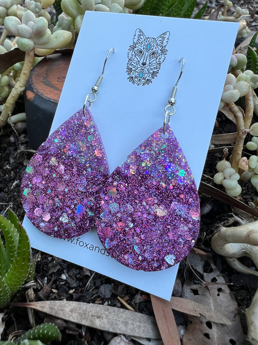 Dezzy Sparkled Glitter Earrings
