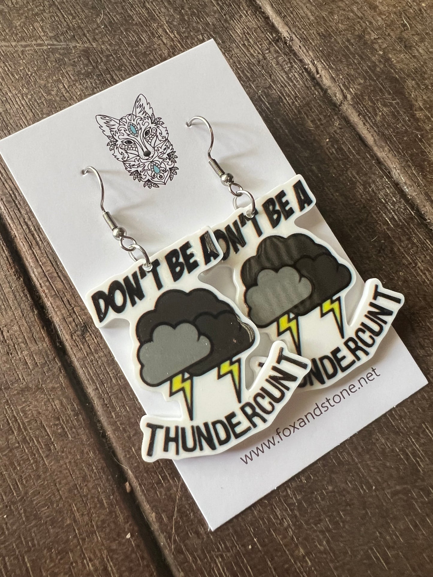 Don’t Be A Thunder Earrings 😊