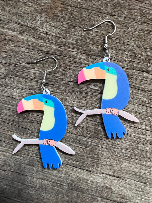 Stunning Toucan Parrot Earrings
