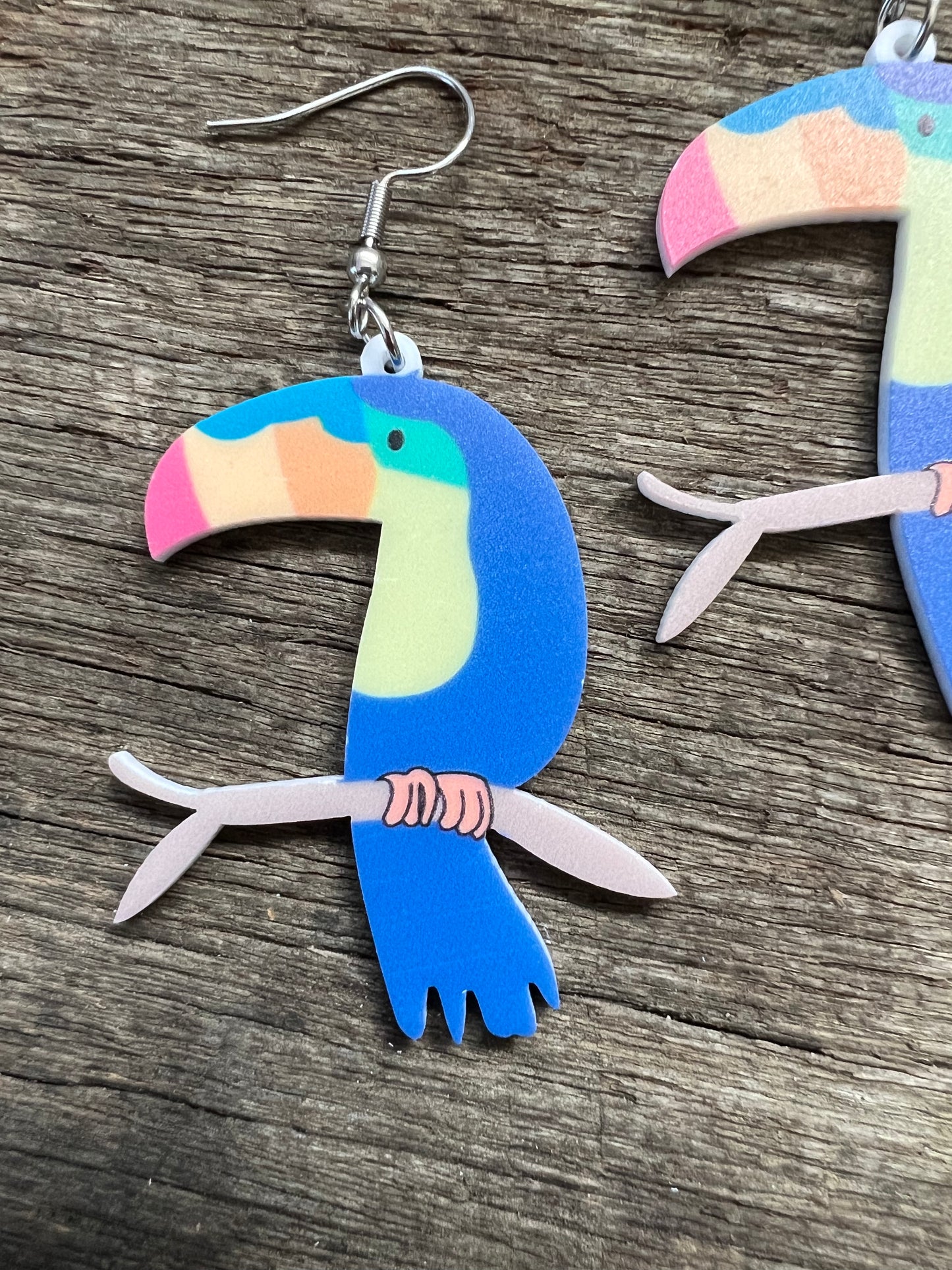Stunning Toucan Parrot Earrings