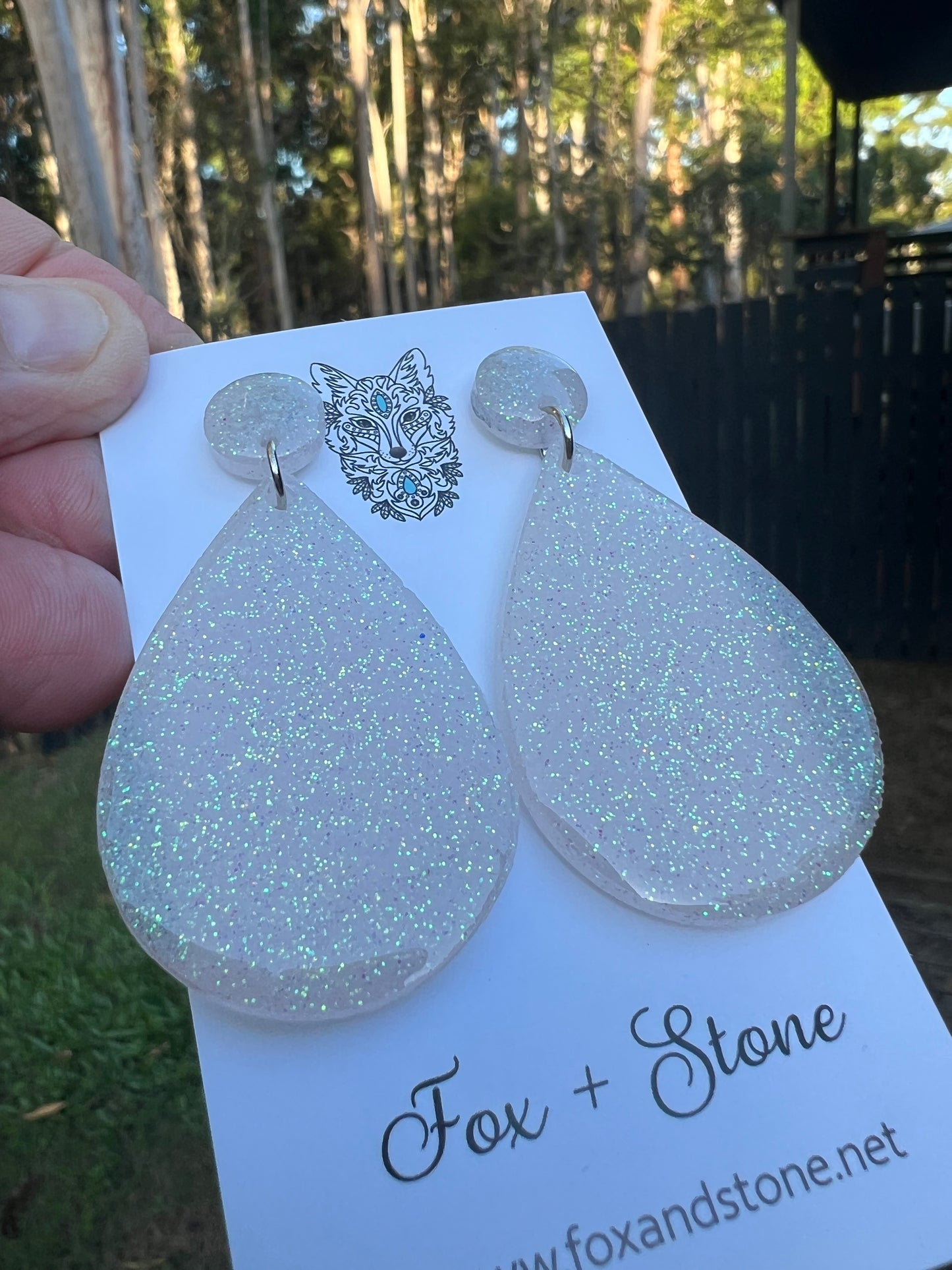 Fairy Kisses Glitter Delights Resin Earrings