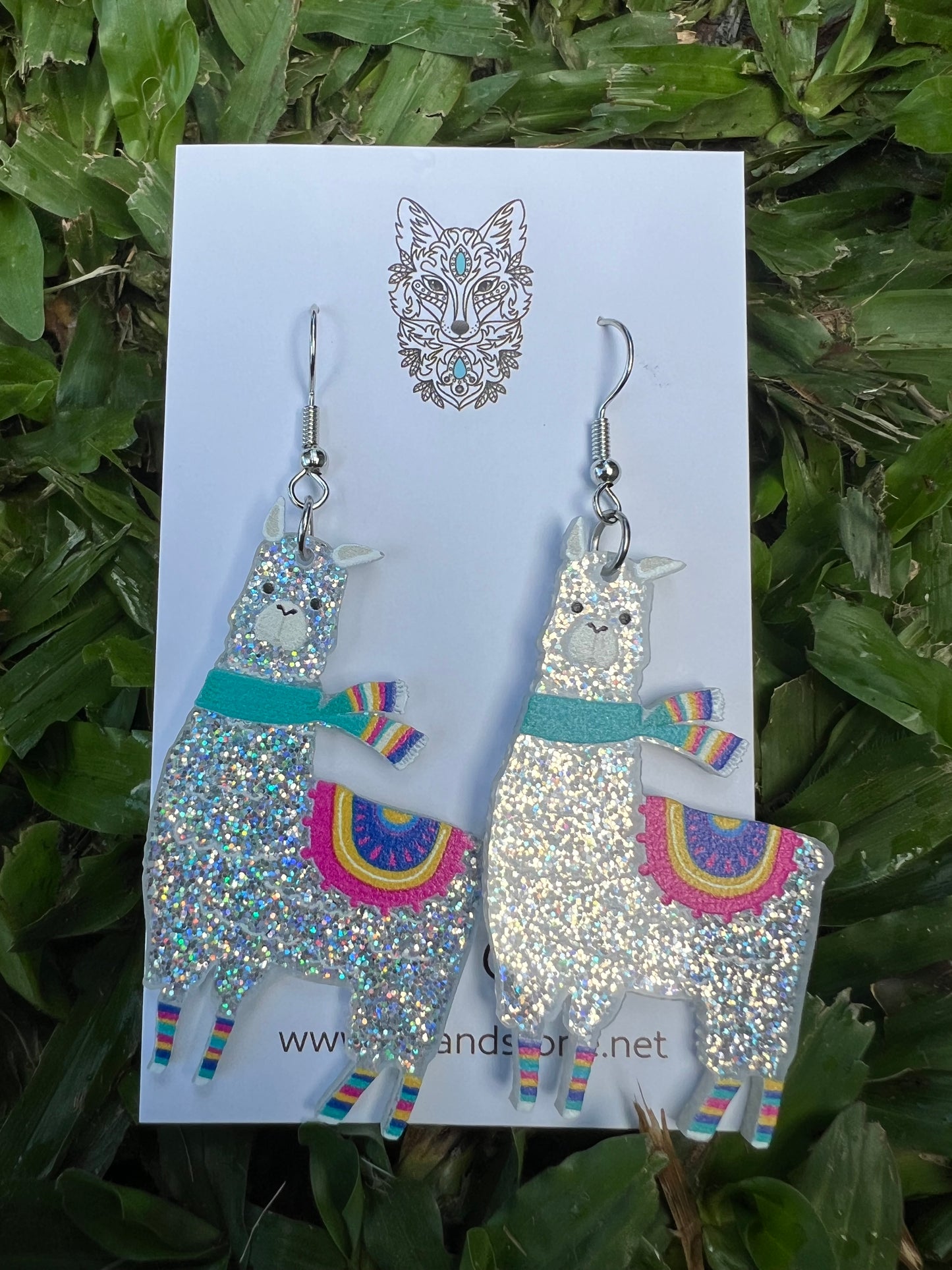 Pretty Silver Llama Earrings