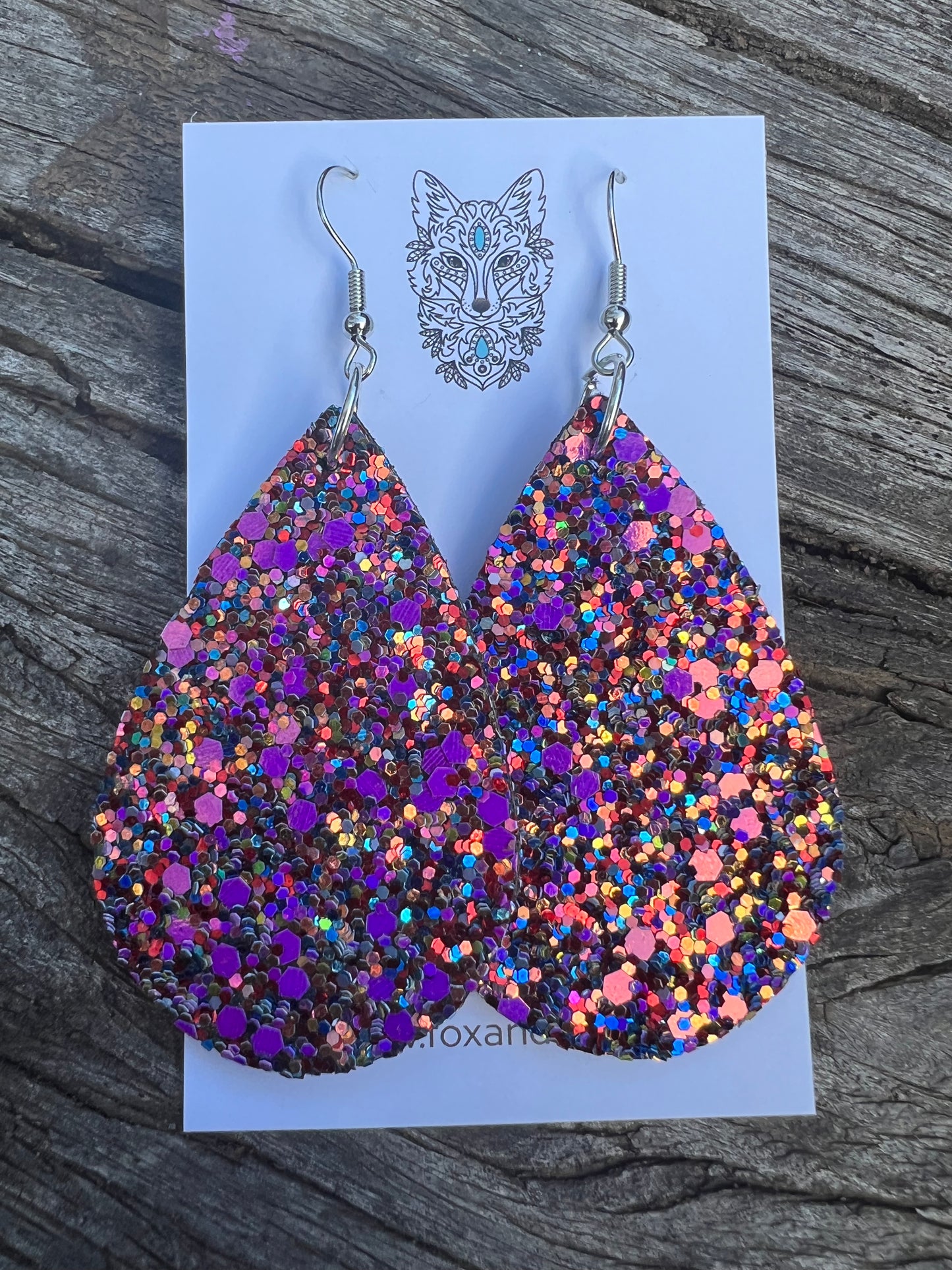 Mulberry Lushious Sparkle Sequin Earrings