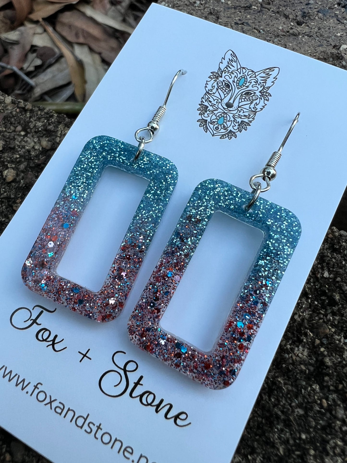 Ombre Sparkled Glitter Earrings