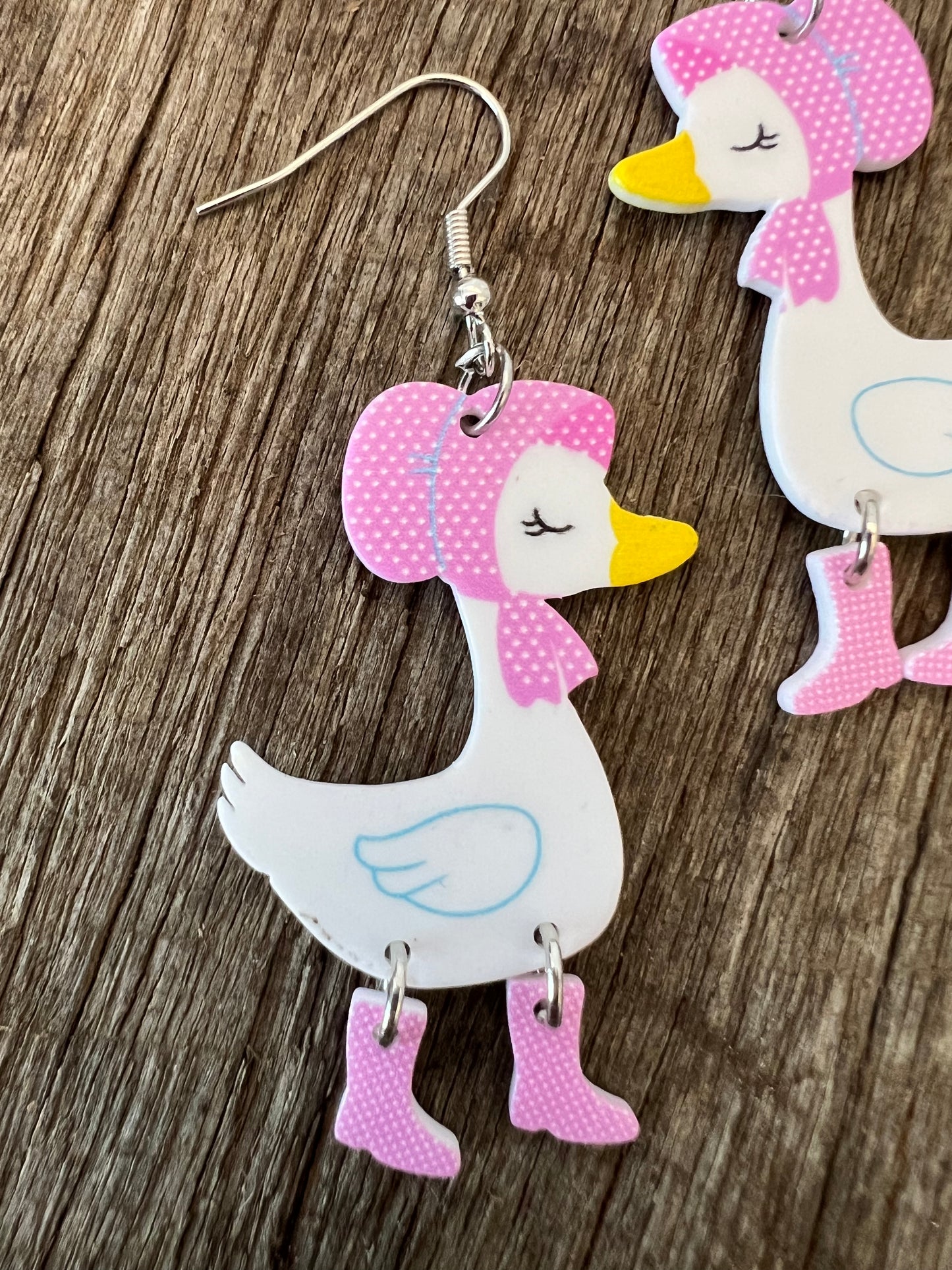 Gorgeous Goosey in Boots Earrings