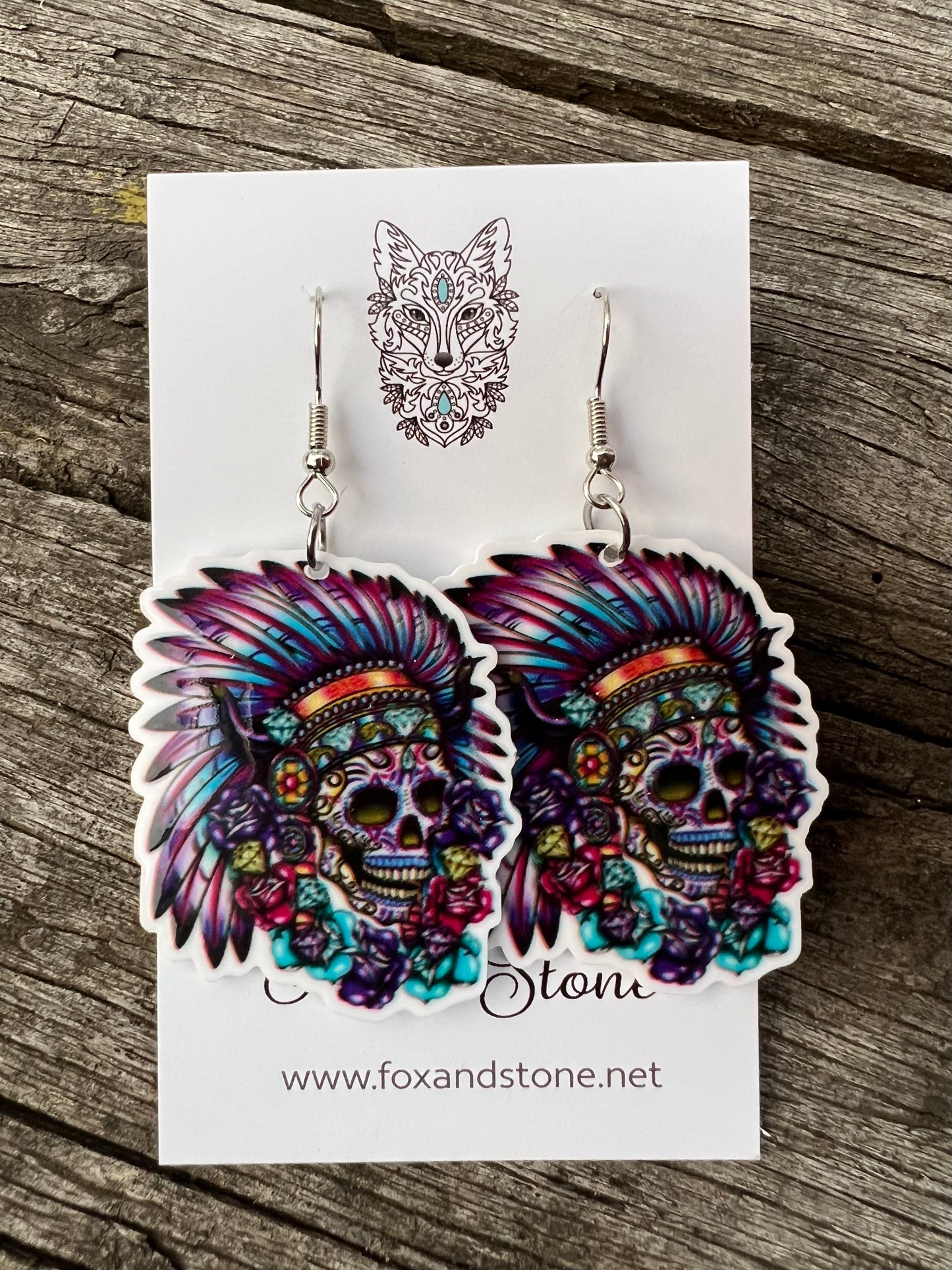 Stunning Skull Headdresses Earrings