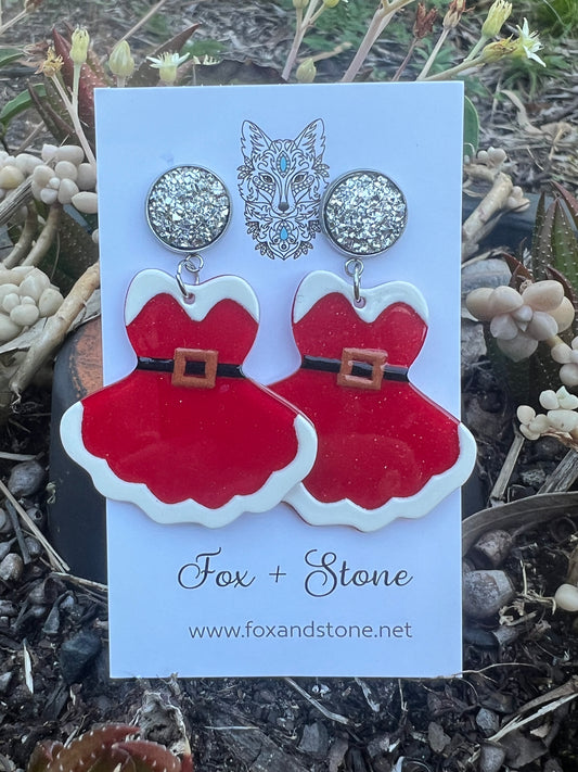 Christmas Mini Dress Stud Earrings