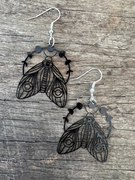 Black Aurora Filigree Earrings