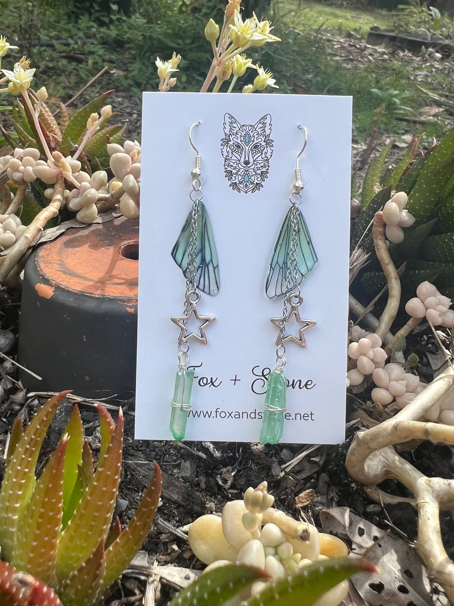Lush Fairy/Butterfly Wing Dangle Earrings
