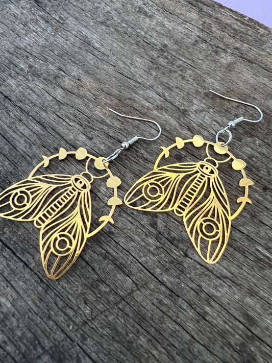 Shinny Gold Aurora Filigree Earrings