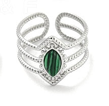 Beautiful Dyed Marcasite Cuff Ring