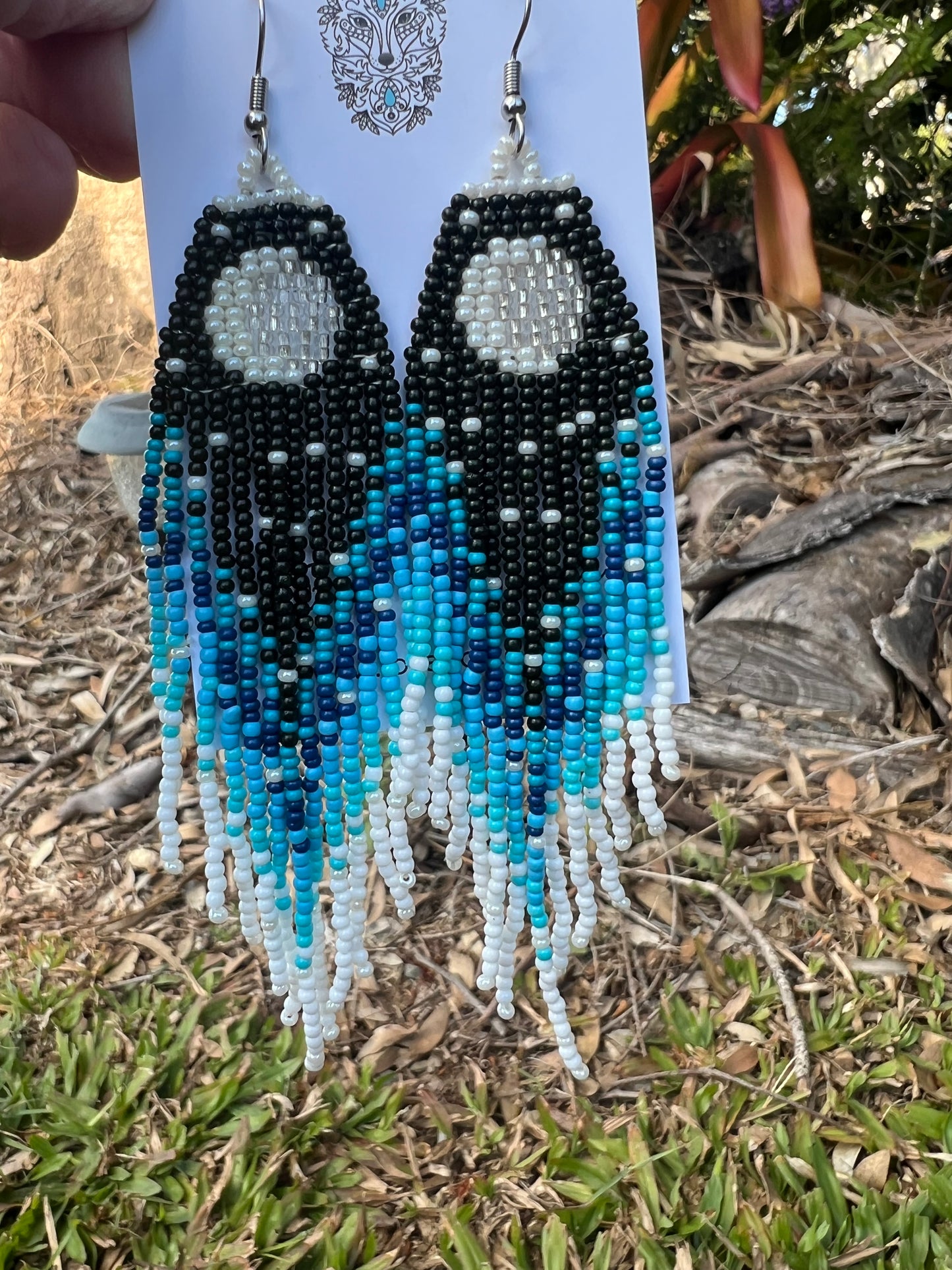 Night Sky Beaded Earrings