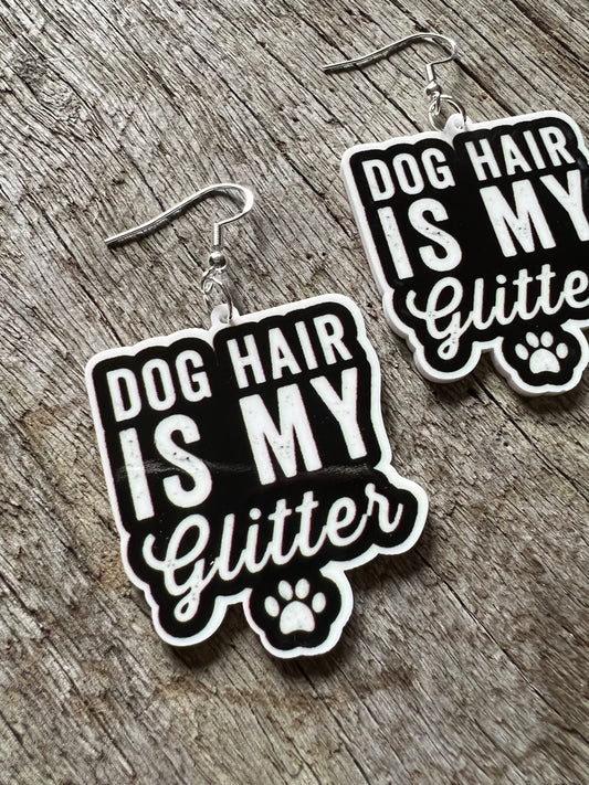 Dog Hair Glitter Earrings