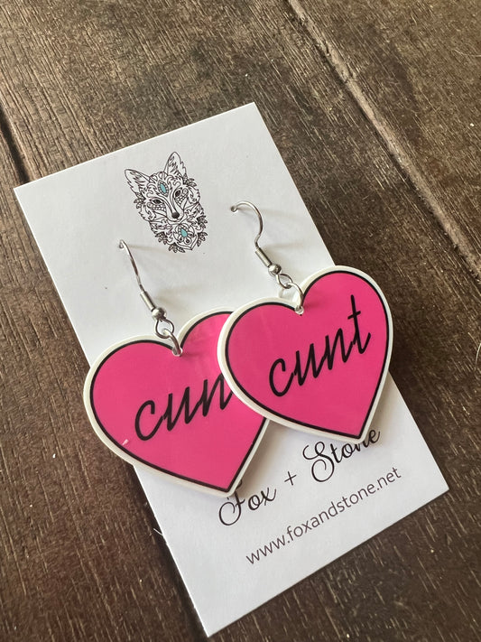 Its Naughty Word Earrings 😊