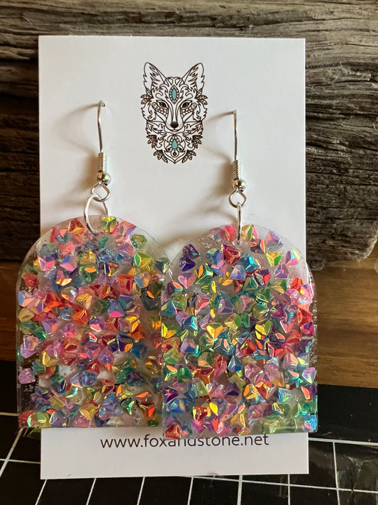 Colour Burst Arch Earrings