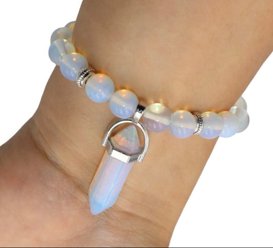 Opalite Gemstone Bullet Bracelet
