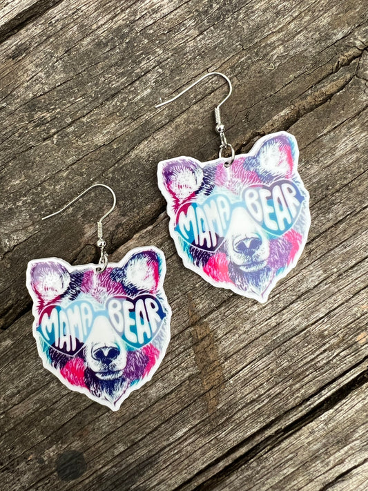 Mama Bear Dangle Earrings