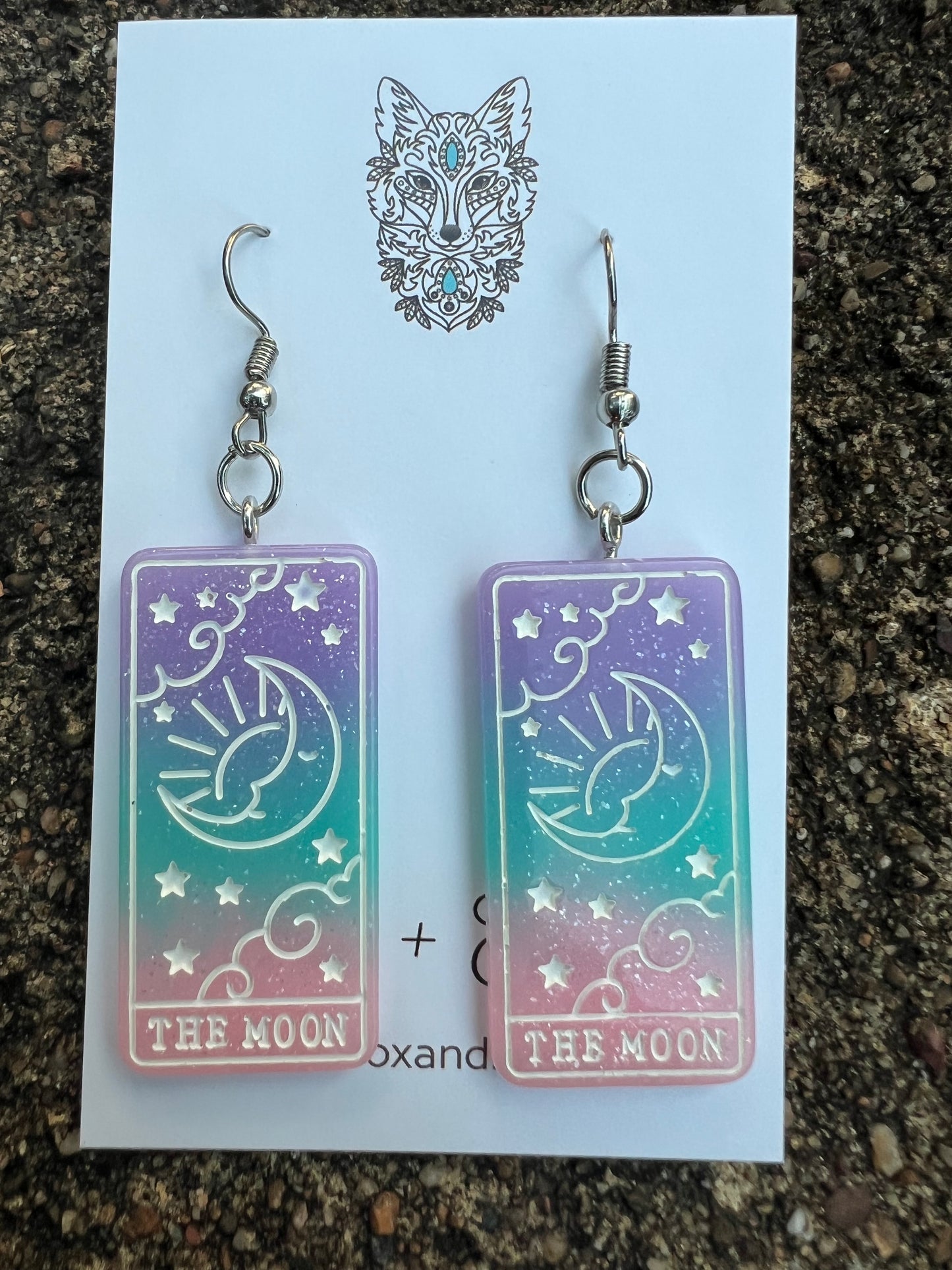 Ombre The Moon Earrings