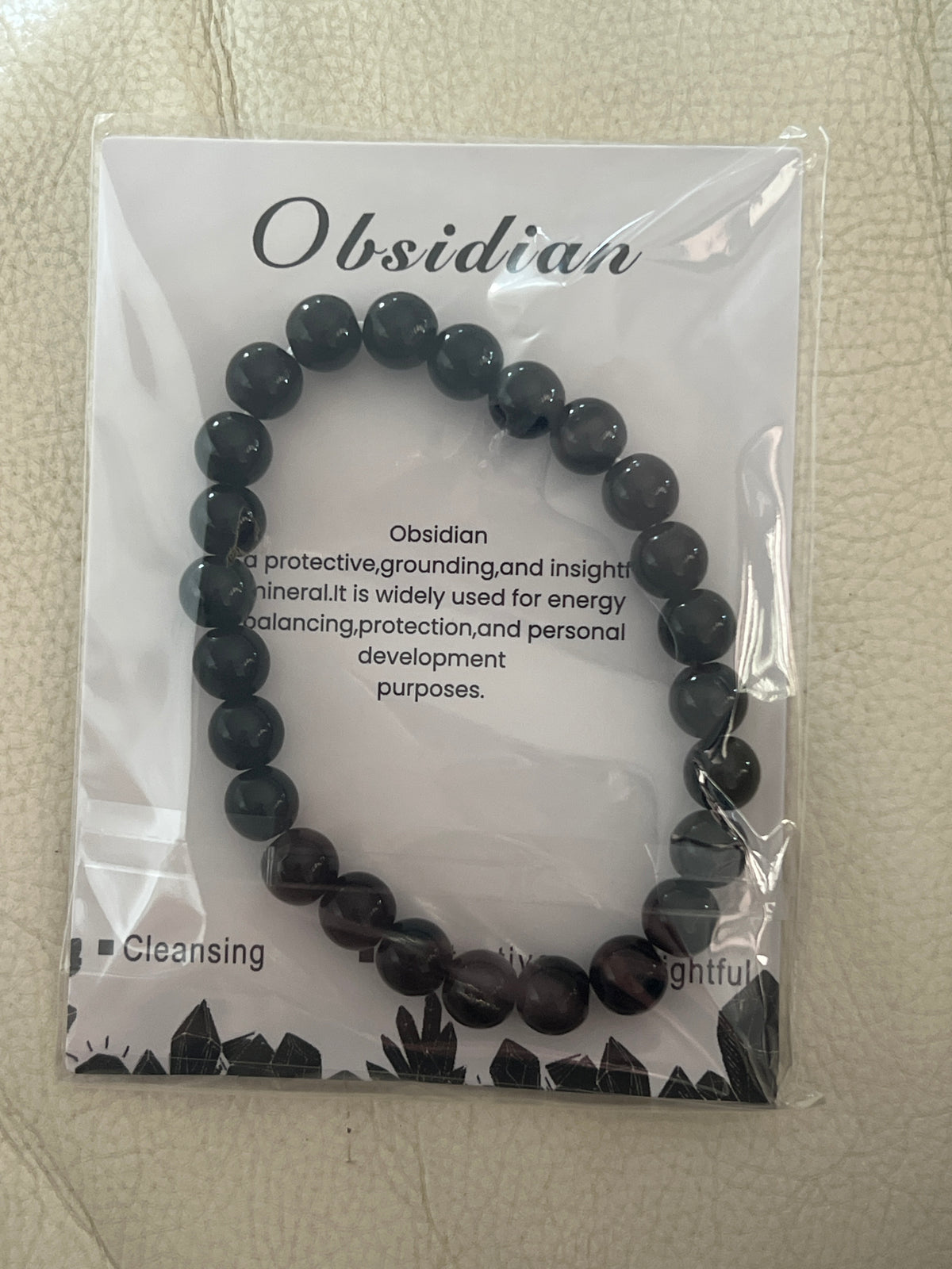 Obsidian Natural Stone Bracelet