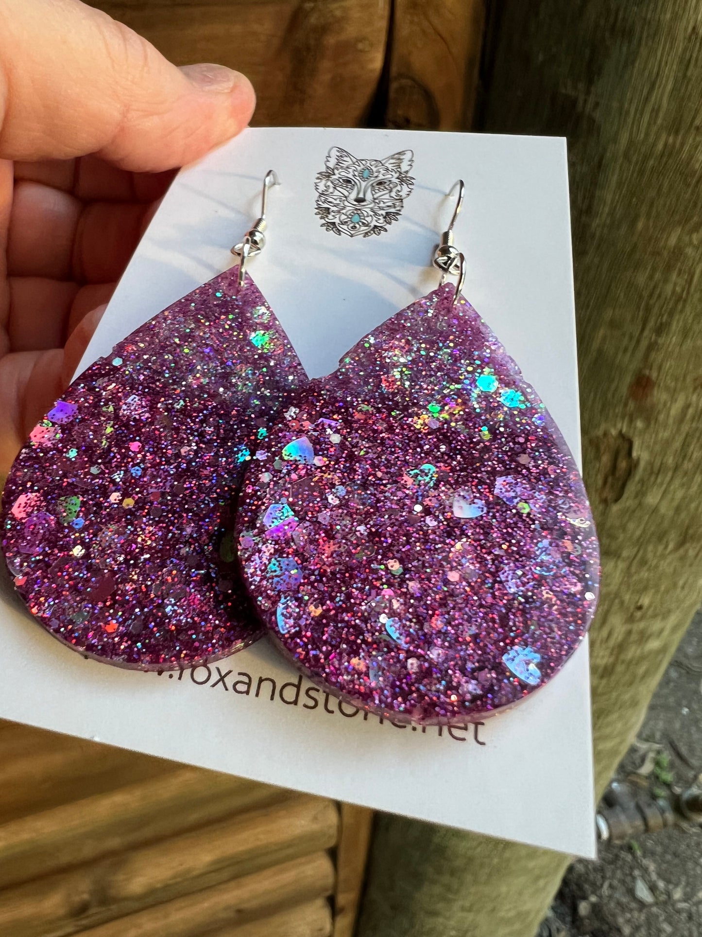 Dezzy Sparkled Glitter Earrings