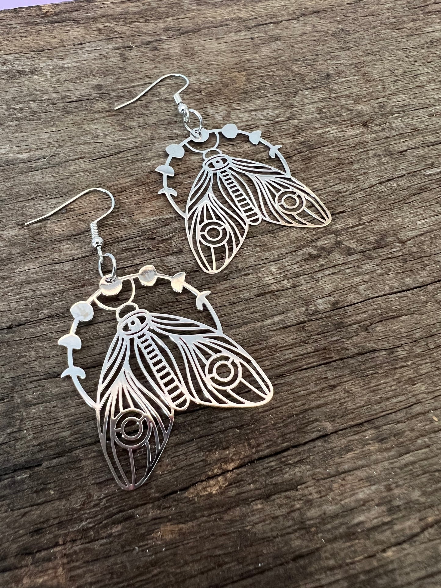 Shinny Silver Aurora Filigree Earrings