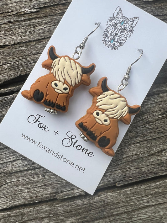 Super Cute Highland Cow Earrings