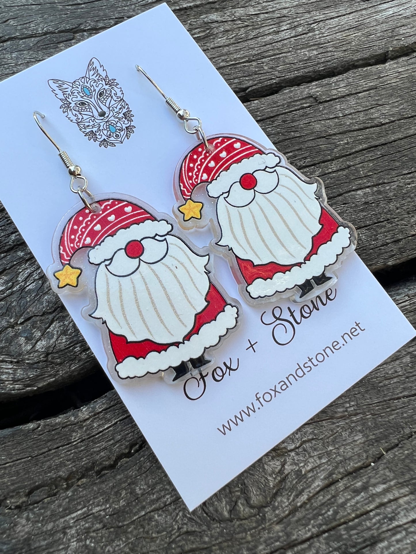 Merry Merry Christmas Resin Earrings