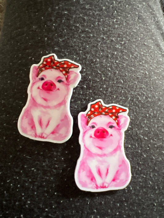 Pretty Pink Piggy Earrings