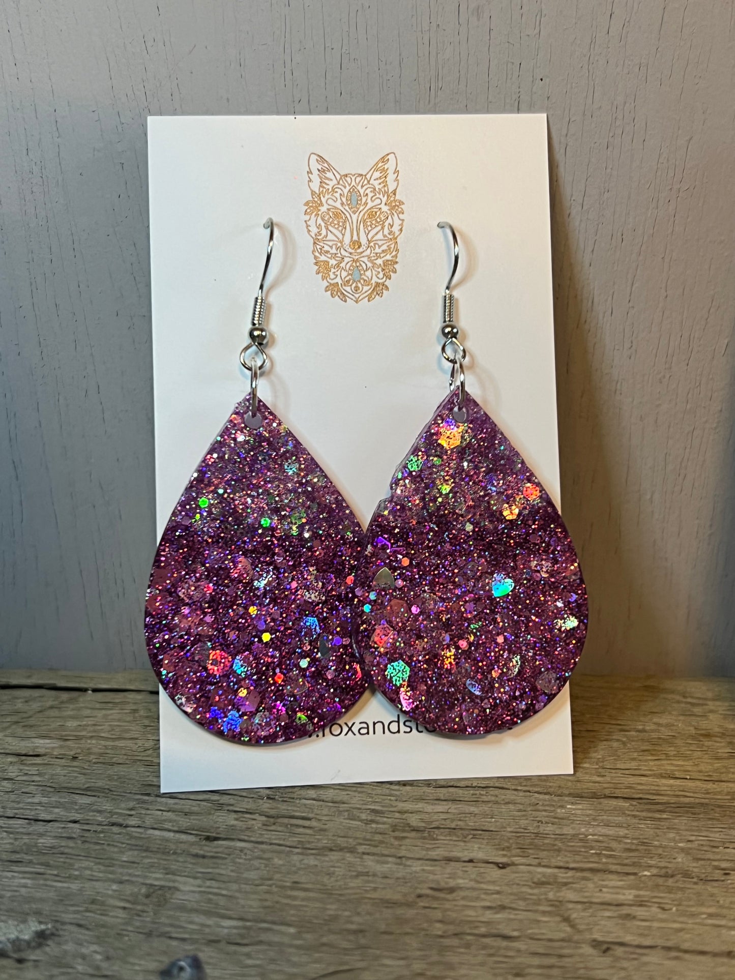 Dezzy Sparkled Glitter Earrings