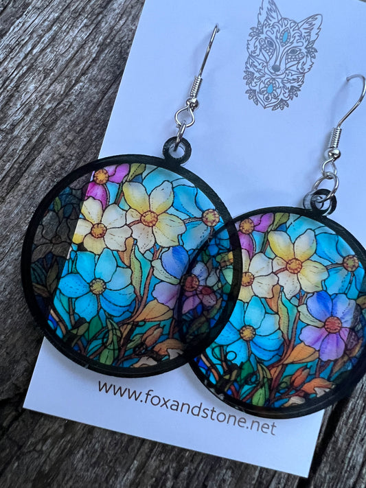 Harrietta Faux Stained Glass Earrings