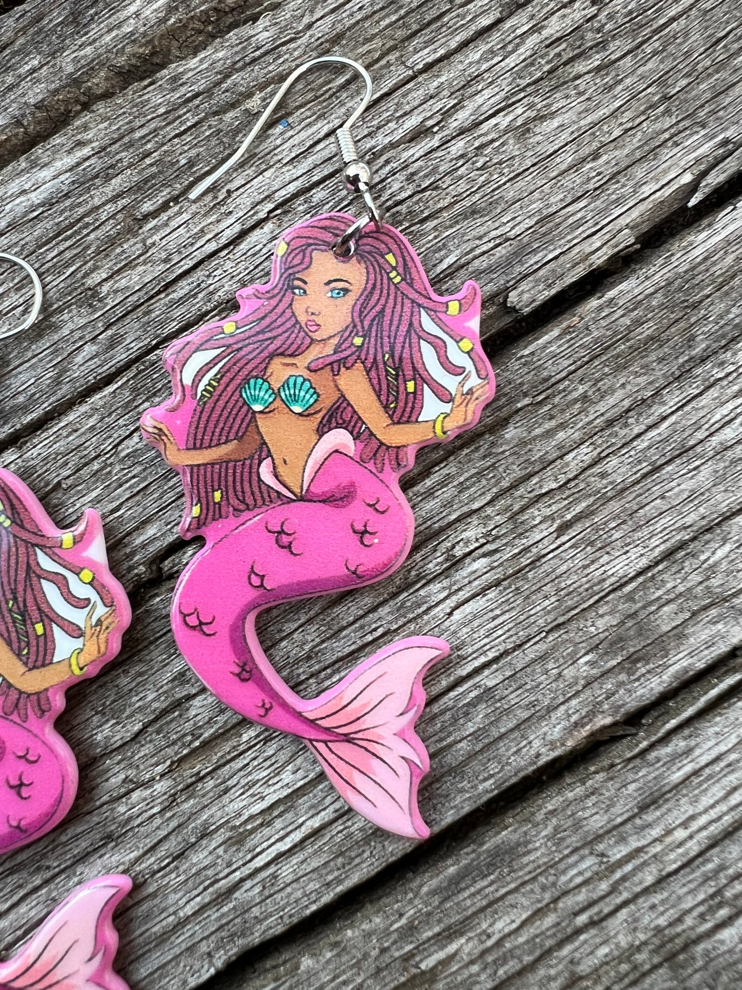 Pretty Mermaid Dangle Earrings
