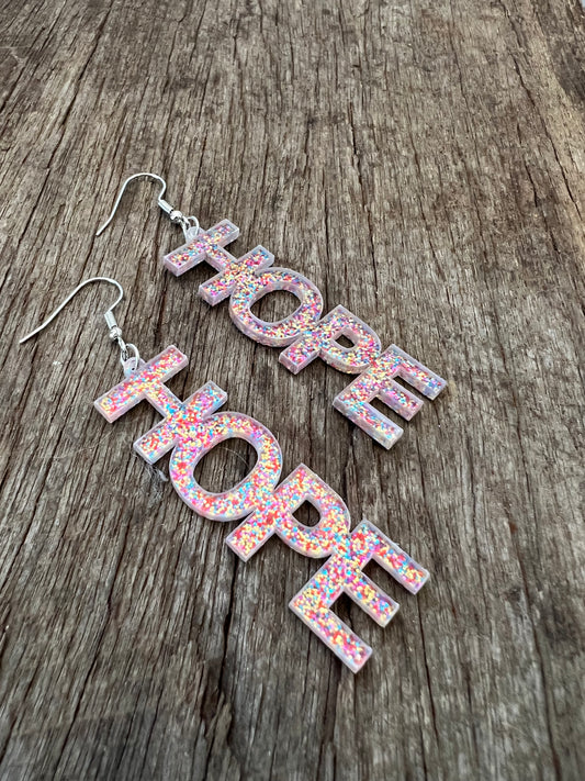 Confetti HOPE Dangle Earrings