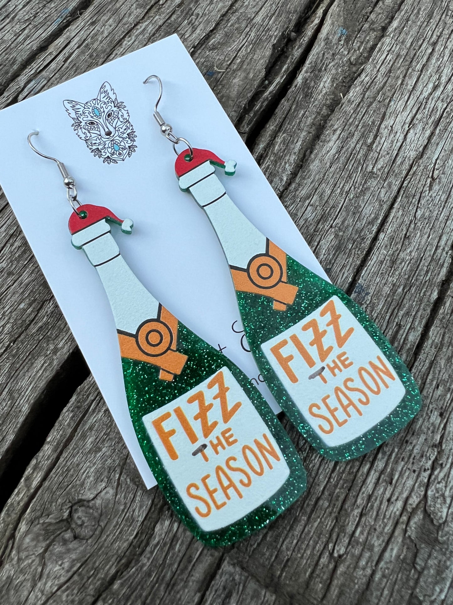 Fizz The Season Xmas Earrings