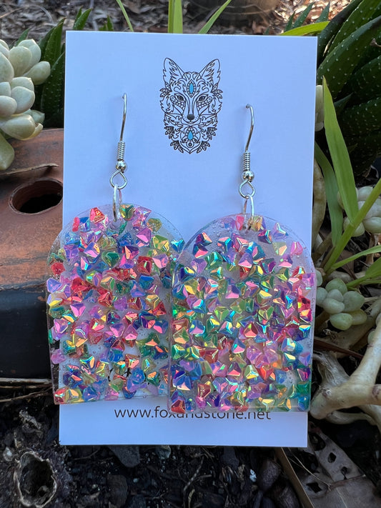 Colour Burst Arch Earrings