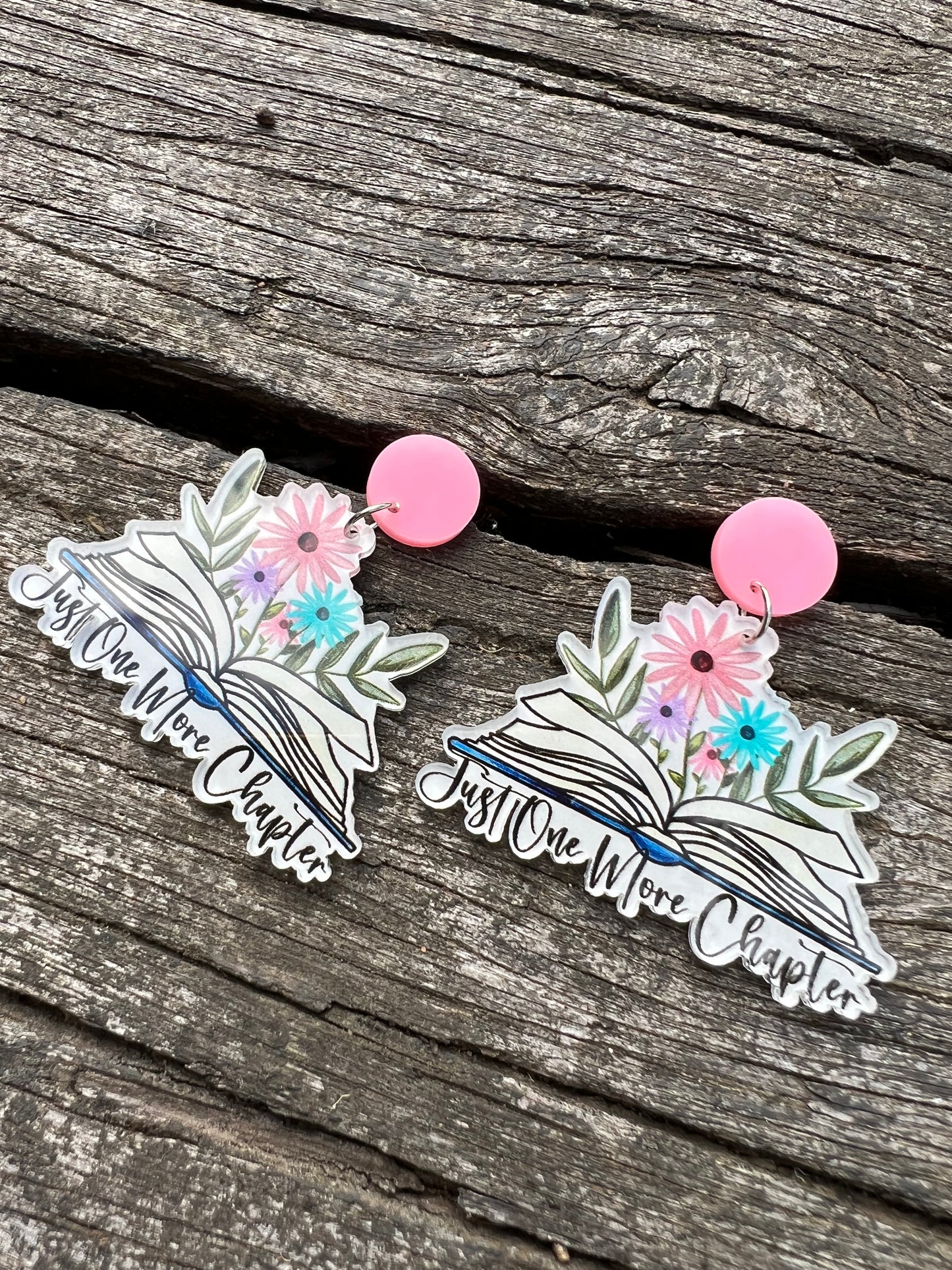 Just One More Chapter Book Earrings